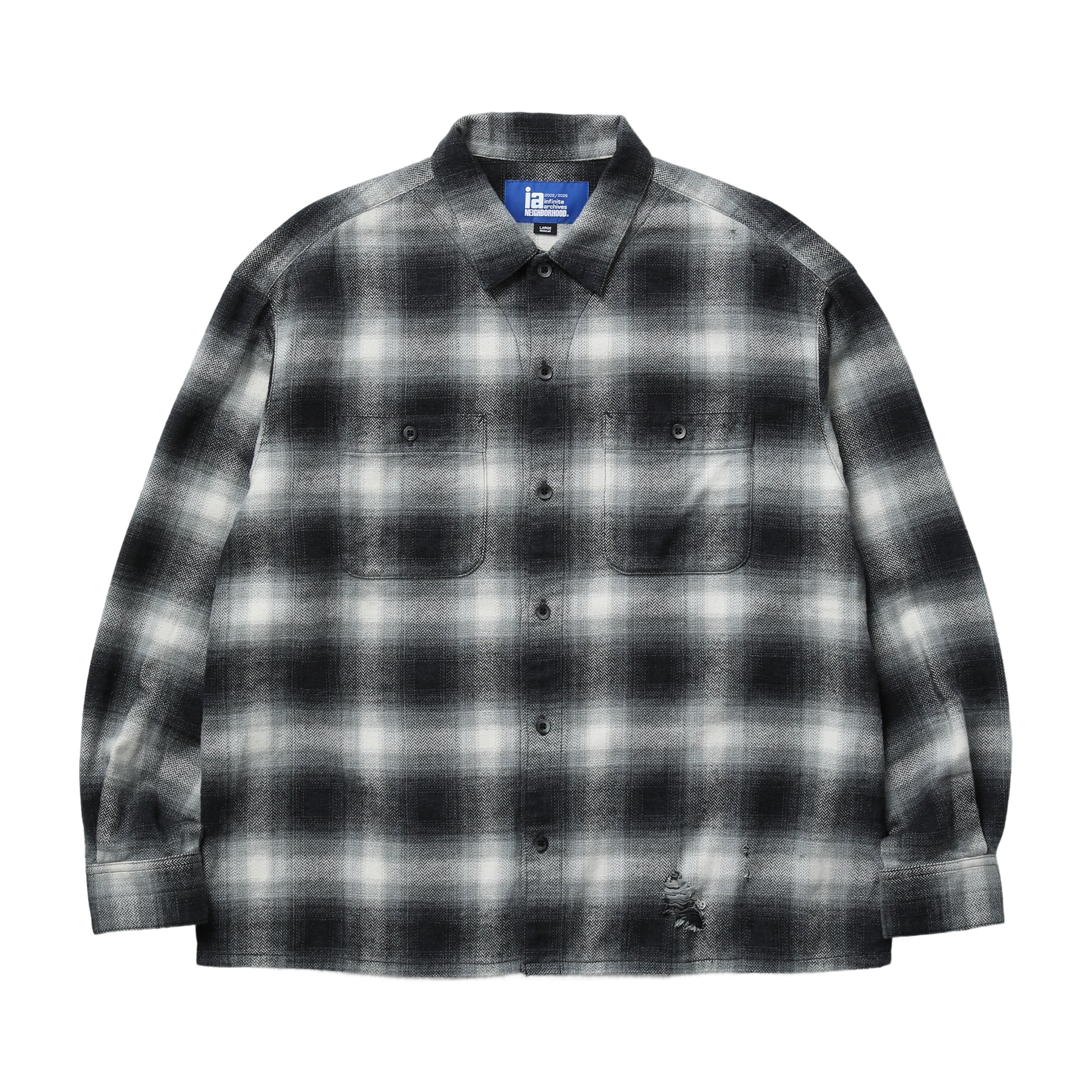 NH X INFINITE ARCHIVES . SAVAGE HOMBRE CHECK SHIRT LS (BLACK NH X INFINITE ARCHIVES . SAVAGE HOMBRE CHECK SHIRT LS (BLACK