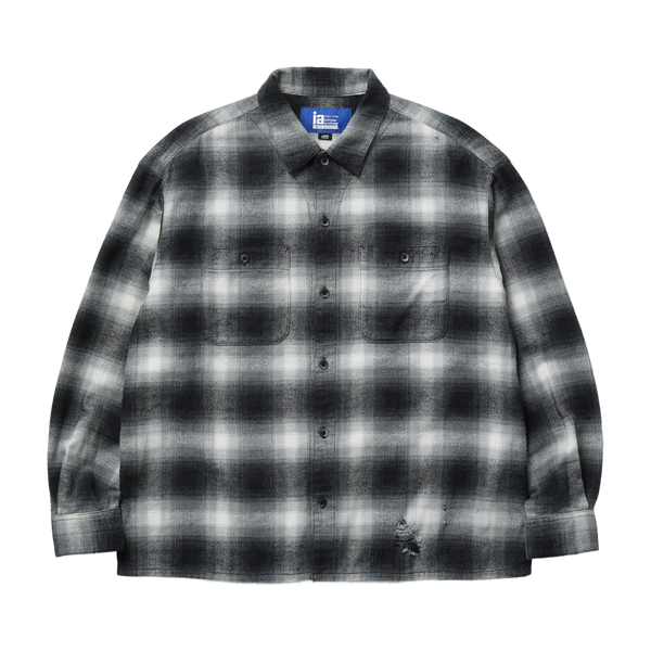 NH X INFINITE ARCHIVES . SAVAGE HOMBRE CHECK SHIRT LS (BLACK
