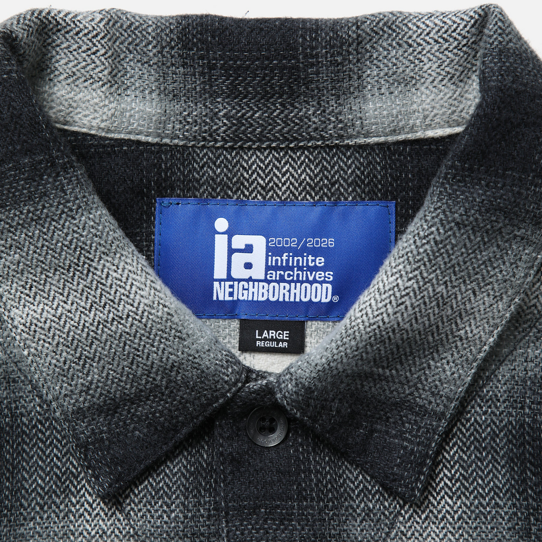 NH X INFINITE ARCHIVES . SAVAGE HOMBRE CHECK SHIRT LS (BLACK